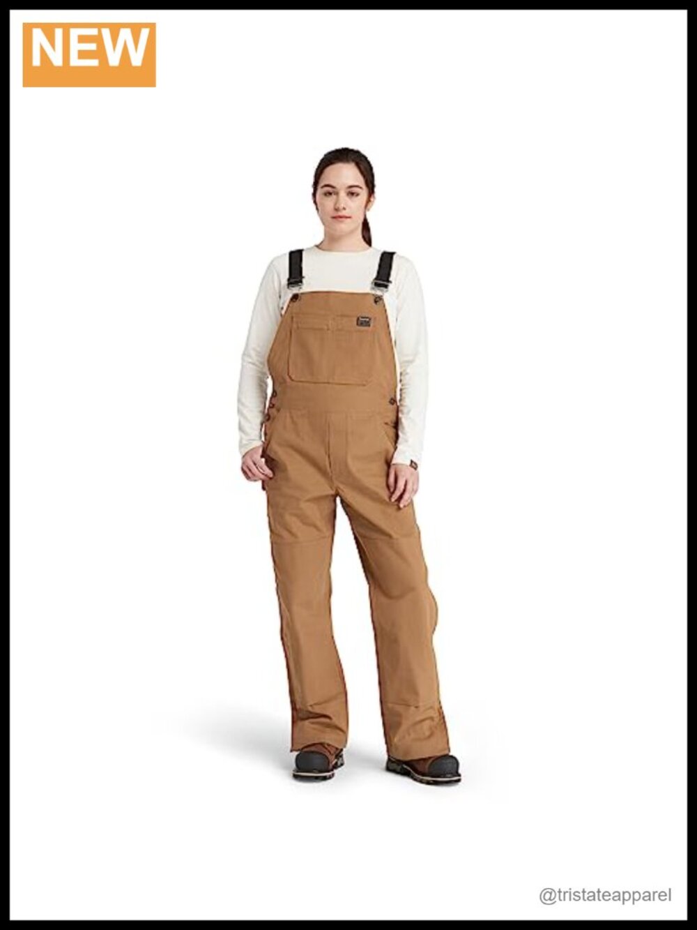 Insulated Bib Overalls Cotton Canvas Stretch Straps Workwear